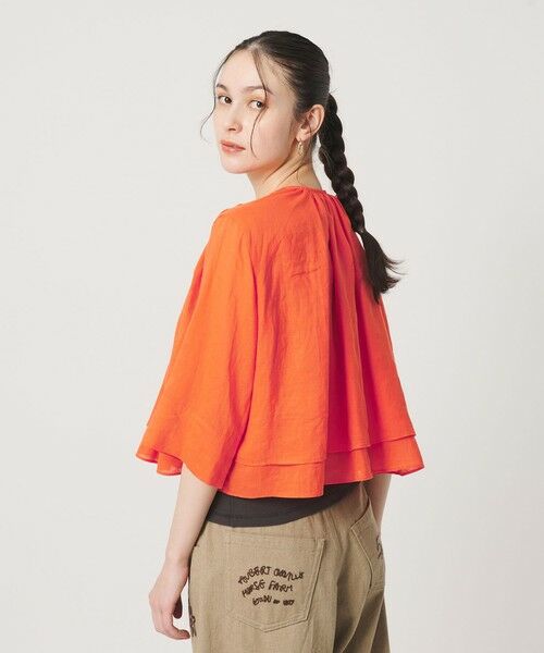 BEAUTY&YOUTH UNITED ARROWS / ビューティー&ユース ユナイテッドアローズ シャツ・ブラウス | 麻ブレンド フロントリボン ティアード シャツ ウォッシャブル | 詳細24