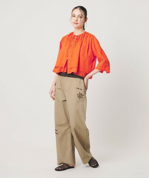 BEAUTY&YOUTH UNITED ARROWS / ビューティー&ユース ユナイテッドアローズ シャツ・ブラウス | 麻ブレンド フロントリボン ティアード シャツ ウォッシャブル | 詳細27