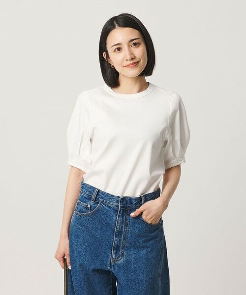 BEAUTY&YOUTH UNITED ARROWS / ビューティー&ユース ユナイテッドアローズ カットソー | コットンスムース タック ショートスリーブ プルオーバー | 詳細3