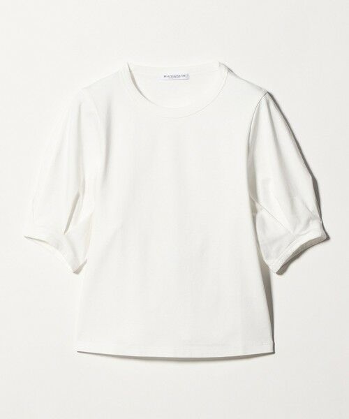 BEAUTY&YOUTH UNITED ARROWS / ビューティー&ユース ユナイテッドアローズ カットソー | コットンスムース タック ショートスリーブ プルオーバー（WHITE）