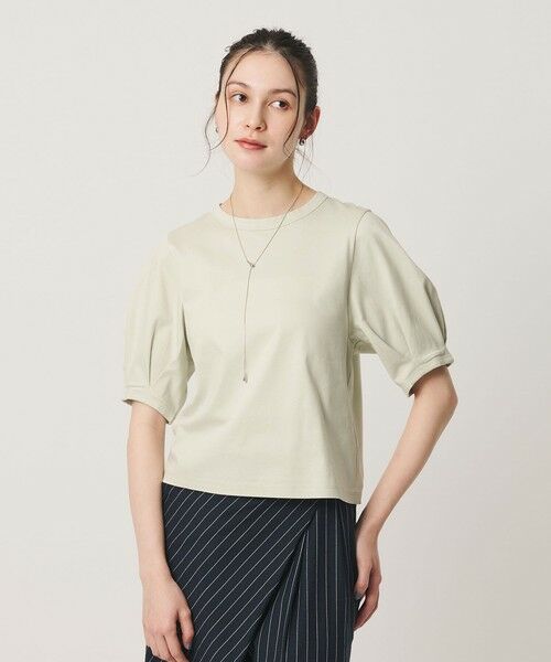 BEAUTY&YOUTH UNITED ARROWS / ビューティー&ユース ユナイテッドアローズ カットソー | コットンスムース タック ショートスリーブ プルオーバー | 詳細14