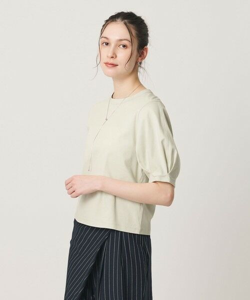 BEAUTY&YOUTH UNITED ARROWS / ビューティー&ユース ユナイテッドアローズ カットソー | コットンスムース タック ショートスリーブ プルオーバー | 詳細15