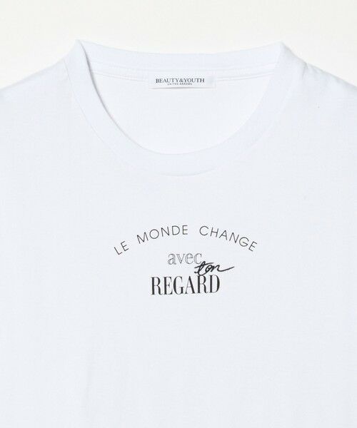 BEAUTY&YOUTH UNITED ARROWS / ビューティー&ユース ユナイテッドアローズ Tシャツ | コットン ロゴプリント フレンチスリーブ Tシャツ | 詳細1