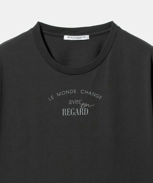 BEAUTY&YOUTH UNITED ARROWS / ビューティー&ユース ユナイテッドアローズ Tシャツ | コットン ロゴプリント フレンチスリーブ Tシャツ | 詳細9