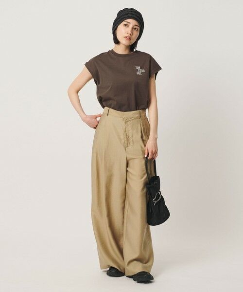 BEAUTY&YOUTH UNITED ARROWS / ビューティー&ユース ユナイテッドアローズ Tシャツ | コットン ロゴプリント フレンチスリーブ Tシャツ | 詳細11