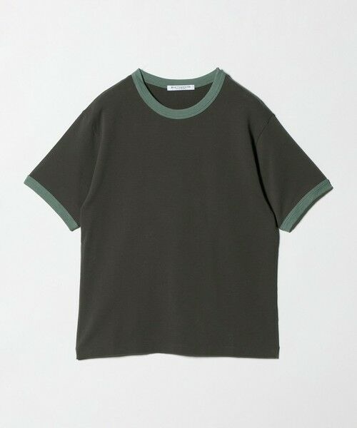 BEAUTY&YOUTH UNITED ARROWS / ビューティー&ユース ユナイテッドアローズ Tシャツ | コットン シアー リンガーTシャツ（DK.GRAY）