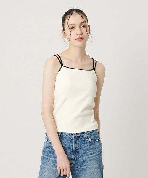 BEAUTY&YOUTH UNITED ARROWS / ビューティー&ユース ユナイテッドアローズ カットソー | カラーパイピング 2ストラップ キャミソール | 詳細1