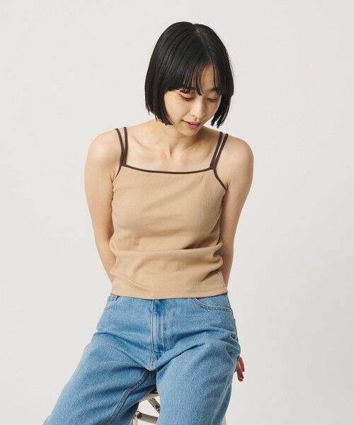 BEAUTY&YOUTH UNITED ARROWS / ビューティー&ユース ユナイテッドアローズ カットソー | カラーパイピング 2ストラップ キャミソール | 詳細14