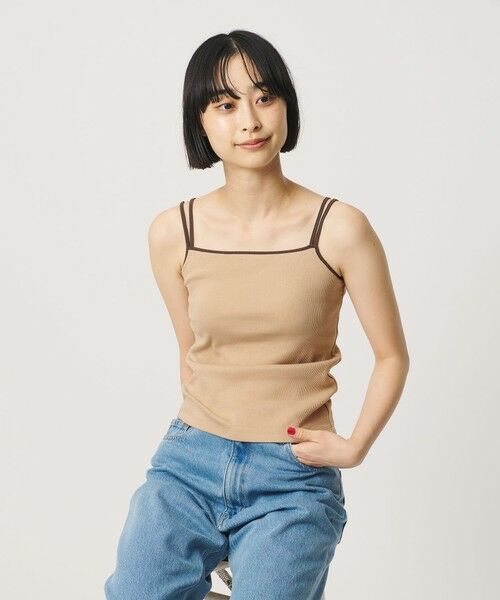 BEAUTY&YOUTH UNITED ARROWS / ビューティー&ユース ユナイテッドアローズ カットソー | カラーパイピング 2ストラップ キャミソール | 詳細15