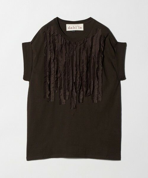 BEAUTY&YOUTH UNITED ARROWS / ビューティー&ユース ユナイテッドアローズ カットソー | ＜dahl’ia＞リメイク ショートスリーブ Tシャツ（DK.BROWN）