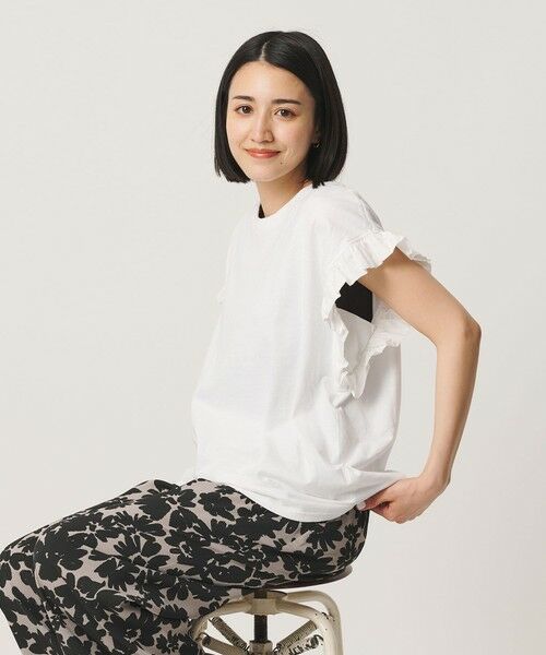 BEAUTY&YOUTH UNITED ARROWS / ビューティー&ユース ユナイテッドアローズ カットソー | ＜dahl’ia＞フリルスリーブ Tシャツ | 詳細2