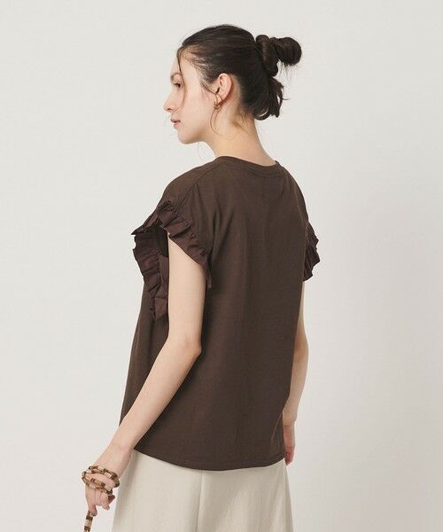 BEAUTY&YOUTH UNITED ARROWS / ビューティー&ユース ユナイテッドアローズ カットソー | ＜dahl’ia＞フリルスリーブ Tシャツ | 詳細7