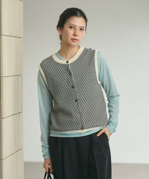 BEAUTY&YOUTH UNITED ARROWS / ビューティー&ユース ユナイテッドアローズ ベスト | コットンポリエステル ジャガード 2WAYニットベスト  ウォッシャブル | 詳細10