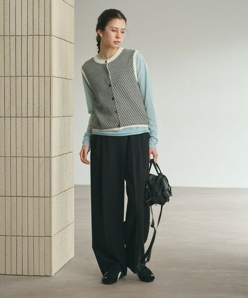 BEAUTY&YOUTH UNITED ARROWS / ビューティー&ユース ユナイテッドアローズ ベスト | コットンポリエステル ジャガード 2WAYニットベスト  ウォッシャブル | 詳細11