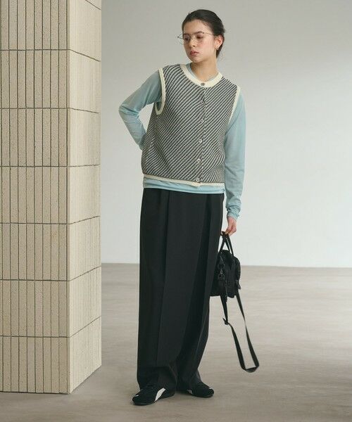 BEAUTY&YOUTH UNITED ARROWS / ビューティー&ユース ユナイテッドアローズ ベスト | コットンポリエステル ジャガード 2WAYニットベスト  ウォッシャブル | 詳細12