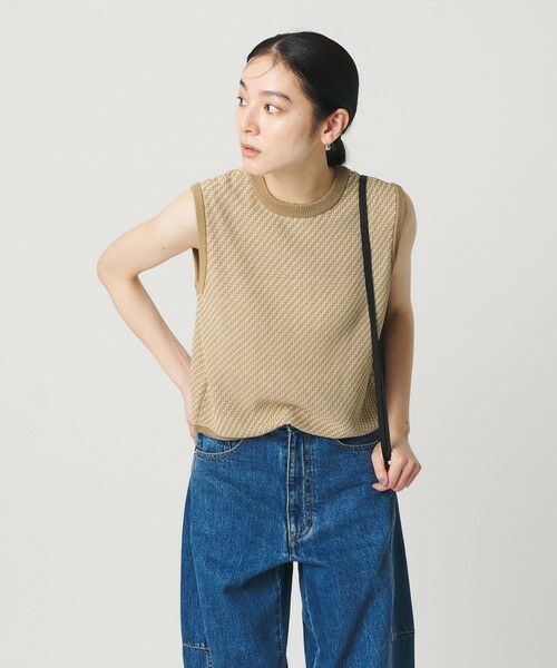 BEAUTY&YOUTH UNITED ARROWS / ビューティー&ユース ユナイテッドアローズ ベスト | コットンポリエステル ジャガード 2WAYニットベスト  ウォッシャブル | 詳細17