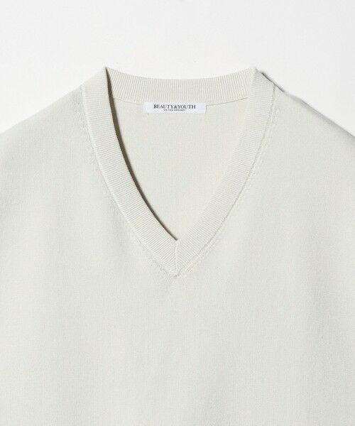 BEAUTY&YOUTH UNITED ARROWS / ビューティー&ユース ユナイテッドアローズ ニット・セーター | フルニードル フレンチスリーブ ニットプルオーバー ウォッシャブル | 詳細1
