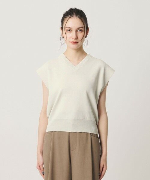 BEAUTY&YOUTH UNITED ARROWS / ビューティー&ユース ユナイテッドアローズ ニット・セーター | フルニードル フレンチスリーブ ニットプルオーバー ウォッシャブル | 詳細4