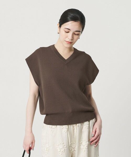 BEAUTY&YOUTH UNITED ARROWS / ビューティー&ユース ユナイテッドアローズ ニット・セーター | フルニードル フレンチスリーブ ニットプルオーバー ウォッシャブル | 詳細4