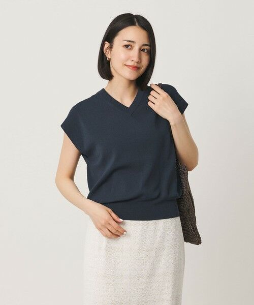 BEAUTY&YOUTH UNITED ARROWS / ビューティー&ユース ユナイテッドアローズ ニット・セーター | フルニードル フレンチスリーブ ニットプルオーバー ウォッシャブル | 詳細25