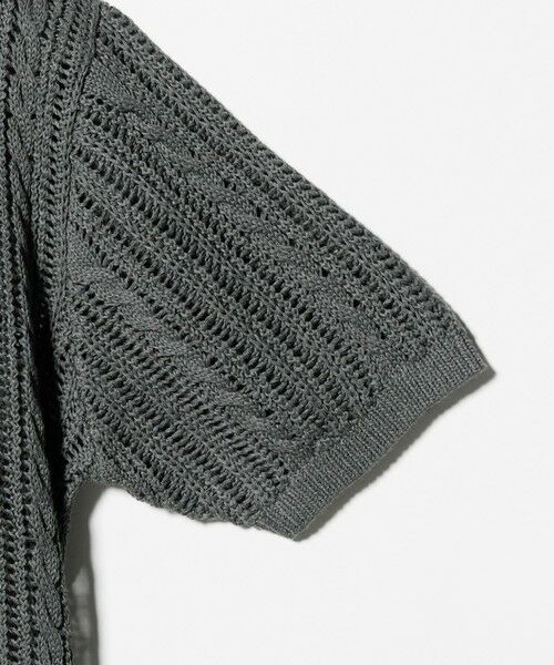 BEAUTY&YOUTH UNITED ARROWS / ビューティー&ユース ユナイテッドアローズ ニット・セーター | コットンメッシュ ケーブル ポロシャツ | 詳細3