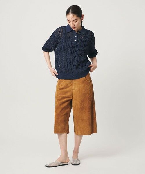 BEAUTY&YOUTH UNITED ARROWS / ビューティー&ユース ユナイテッドアローズ ニット・セーター | コットンメッシュ ケーブル ポロシャツ | 詳細14