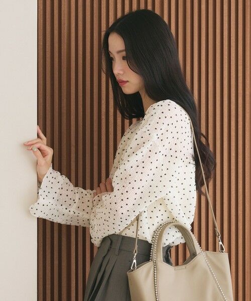 BEAUTY&YOUTH UNITED ARROWS / ビューティー&ユース ユナイテッドアローズ シャツ・ブラウス | ポリエステル ドット シアー ブラウス ウォッシャブル | 詳細3