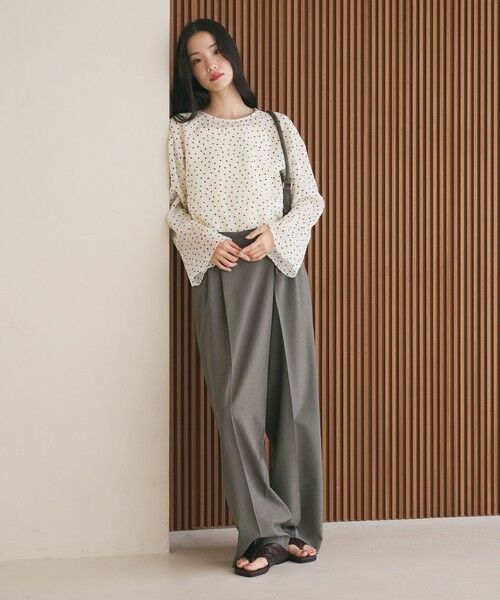 BEAUTY&YOUTH UNITED ARROWS / ビューティー&ユース ユナイテッドアローズ シャツ・ブラウス | ポリエステル ドット シアー ブラウス ウォッシャブル | 詳細4