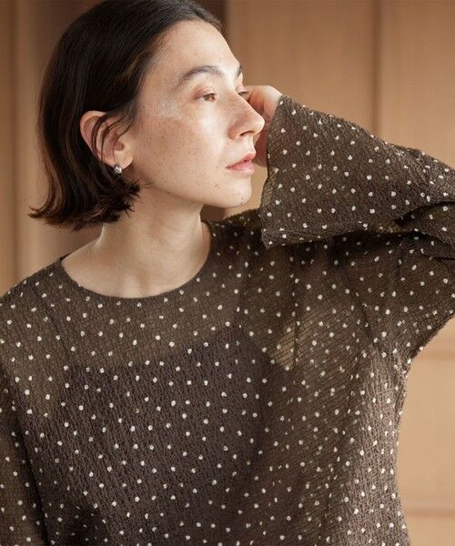 BEAUTY&YOUTH UNITED ARROWS / ビューティー&ユース ユナイテッドアローズ シャツ・ブラウス | ポリエステル ドット シアー ブラウス ウォッシャブル | 詳細6