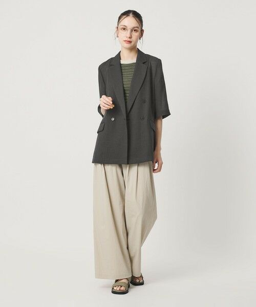 BEAUTY&YOUTH UNITED ARROWS / ビューティー&ユース ユナイテッドアローズ テーラードジャケット | ポリエステル メッシュ ハーフスリーブ ジャケット ウォッシャブル | 詳細10