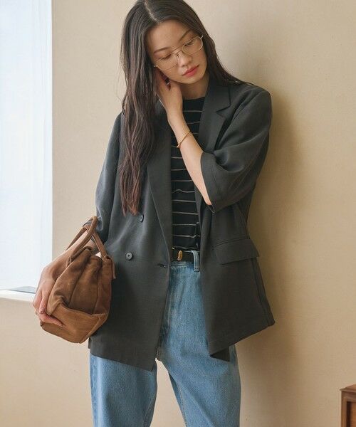 BEAUTY&YOUTH UNITED ARROWS / ビューティー&ユース ユナイテッドアローズ テーラードジャケット | ポリエステル メッシュ ハーフスリーブ ジャケット ウォッシャブル | 詳細3