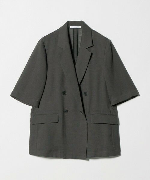 BEAUTY&YOUTH UNITED ARROWS / ビューティー&ユース ユナイテッドアローズ テーラードジャケット | ポリエステル メッシュ ハーフスリーブ ジャケット ウォッシャブル（DK.GRAY）