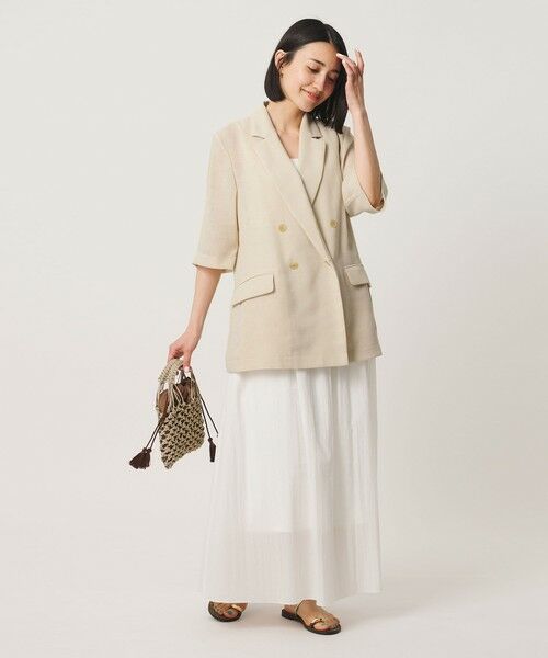 BEAUTY&YOUTH UNITED ARROWS / ビューティー&ユース ユナイテッドアローズ テーラードジャケット | ポリエステル メッシュ ハーフスリーブ ジャケット ウォッシャブル | 詳細10