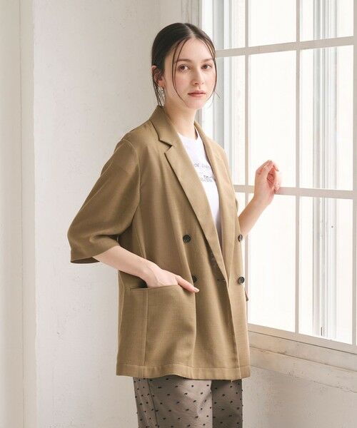 BEAUTY&YOUTH UNITED ARROWS / ビューティー&ユース ユナイテッドアローズ テーラードジャケット | ポリエステル メッシュ ハーフスリーブ ジャケット ウォッシャブル | 詳細19