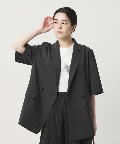 BEAUTY&YOUTH UNITED ARROWS / ビューティー&ユース ユナイテッドアローズ テーラードジャケット | ハーフスリーブ ジャケット 吸水速乾 防シワ | 詳細1