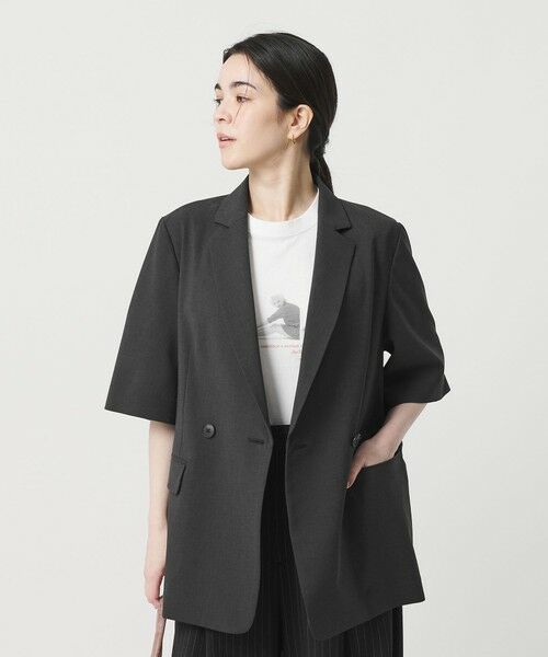 BEAUTY&YOUTH UNITED ARROWS / ビューティー&ユース ユナイテッドアローズ テーラードジャケット | ハーフスリーブ ジャケット 吸水速乾 防シワ | 詳細3