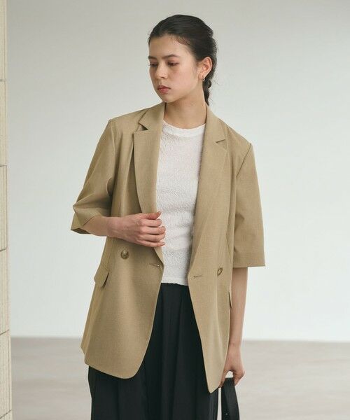 BEAUTY&YOUTH UNITED ARROWS / ビューティー&ユース ユナイテッドアローズ テーラードジャケット | ハーフスリーブ ジャケット 吸水速乾 防シワ | 詳細14