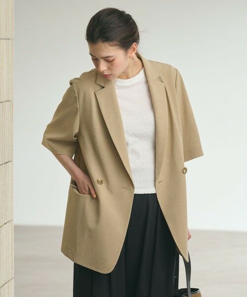 BEAUTY&YOUTH UNITED ARROWS / ビューティー&ユース ユナイテッドアローズ テーラードジャケット | ハーフスリーブ ジャケット 吸水速乾 防シワ | 詳細15