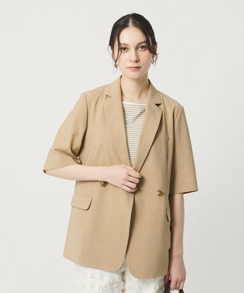 BEAUTY&YOUTH UNITED ARROWS / ビューティー&ユース ユナイテッドアローズ テーラードジャケット | ハーフスリーブ ジャケット 吸水速乾 防シワ | 詳細18