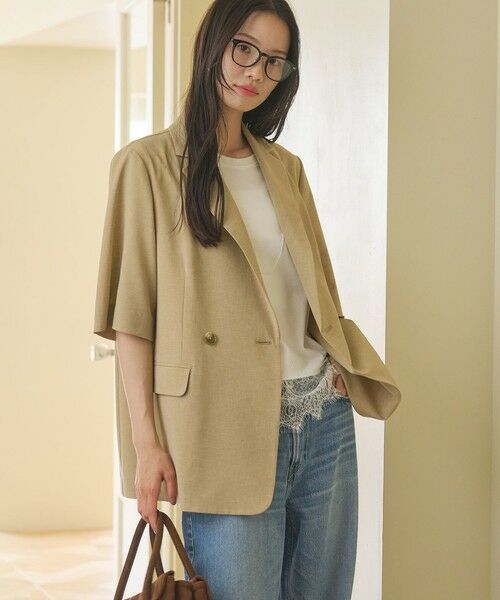 BEAUTY&YOUTH UNITED ARROWS / ビューティー&ユース ユナイテッドアローズ テーラードジャケット | ハーフスリーブ ジャケット 吸水速乾 防シワ ウォッシャブル | 詳細8
