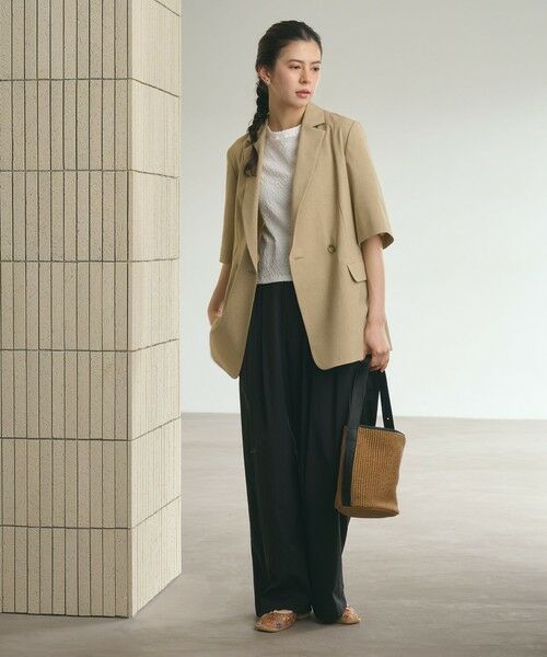 BEAUTY&YOUTH UNITED ARROWS / ビューティー&ユース ユナイテッドアローズ テーラードジャケット | ハーフスリーブ ジャケット 吸水速乾 防シワ ウォッシャブル | 詳細12