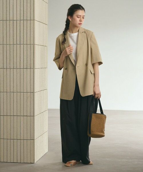 BEAUTY&YOUTH UNITED ARROWS / ビューティー&ユース ユナイテッドアローズ テーラードジャケット | ハーフスリーブ ジャケット 吸水速乾 防シワ ウォッシャブル | 詳細13