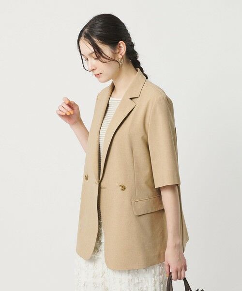 BEAUTY&YOUTH UNITED ARROWS / ビューティー&ユース ユナイテッドアローズ テーラードジャケット | ハーフスリーブ ジャケット 吸水速乾 防シワ ウォッシャブル | 詳細14