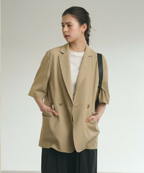 BEAUTY&YOUTH UNITED ARROWS / ビューティー&ユース ユナイテッドアローズ テーラードジャケット | ハーフスリーブ ジャケット 吸水速乾 防シワ | 詳細13