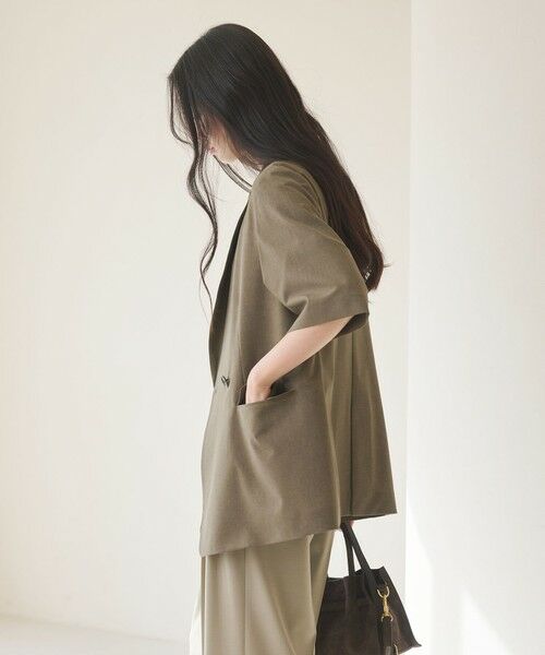 BEAUTY&YOUTH UNITED ARROWS / ビューティー&ユース ユナイテッドアローズ テーラードジャケット | ハーフスリーブ ジャケット 吸水速乾 防シワ ウォッシャブル | 詳細17