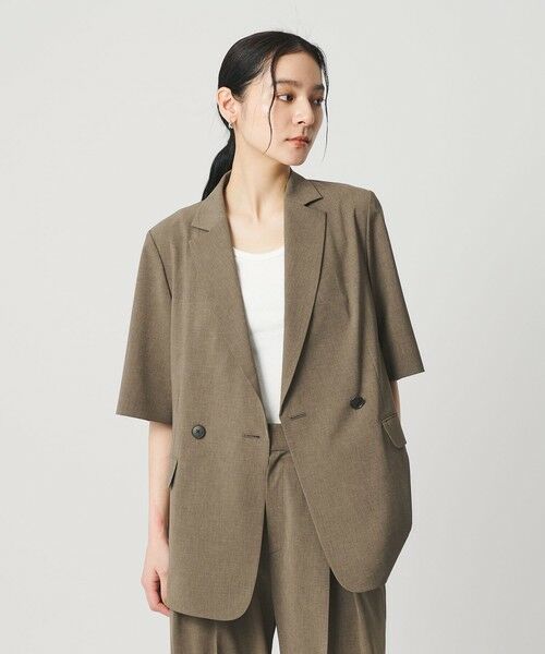 BEAUTY&YOUTH UNITED ARROWS / ビューティー&ユース ユナイテッドアローズ テーラードジャケット | ハーフスリーブ ジャケット 吸水速乾 防シワ ウォッシャブル | 詳細19