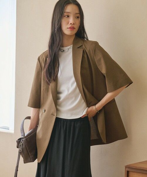 BEAUTY&YOUTH UNITED ARROWS / ビューティー&ユース ユナイテッドアローズ テーラードジャケット | ハーフスリーブ ジャケット 吸水速乾 防シワ ウォッシャブル | 詳細23