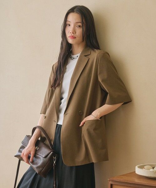 BEAUTY&YOUTH UNITED ARROWS / ビューティー&ユース ユナイテッドアローズ テーラードジャケット | ハーフスリーブ ジャケット 吸水速乾 防シワ ウォッシャブル | 詳細24