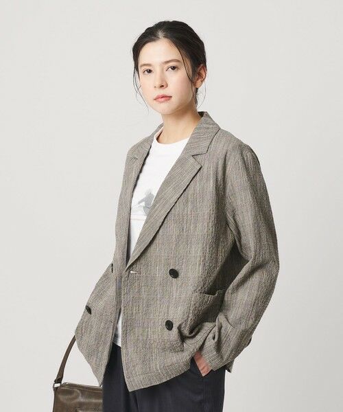 BEAUTY&YOUTH UNITED ARROWS / ビューティー&ユース ユナイテッドアローズ テーラードジャケット | 【WEB限定】グレンチェック ダブルジャケット ウォッシャブル | 詳細1