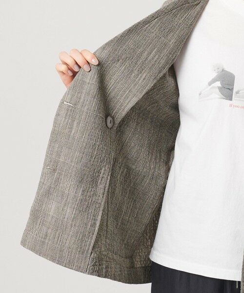 BEAUTY&YOUTH UNITED ARROWS / ビューティー&ユース ユナイテッドアローズ テーラードジャケット | 【WEB限定】グレンチェック ダブルジャケット ウォッシャブル | 詳細10